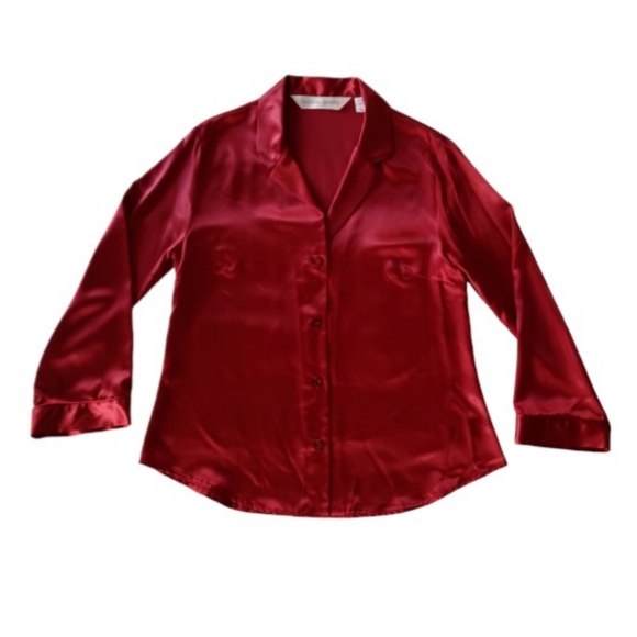 Vintage Victoria's Secret Satin Pajama Top, size S - Picture 1 of 13